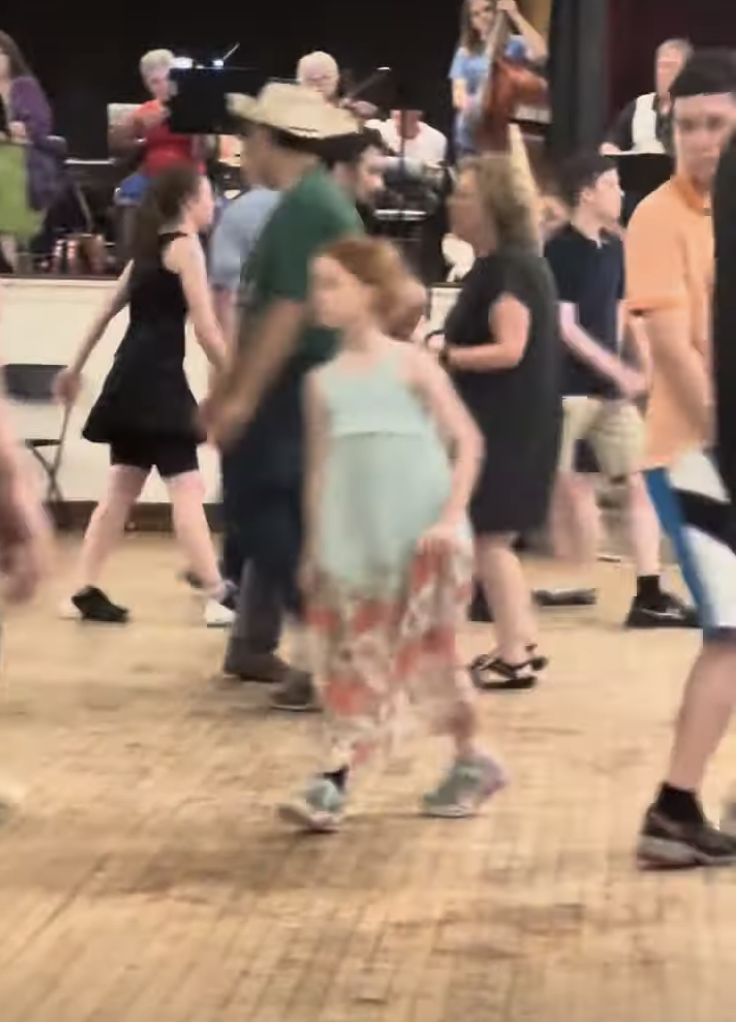 Child at contra dance
